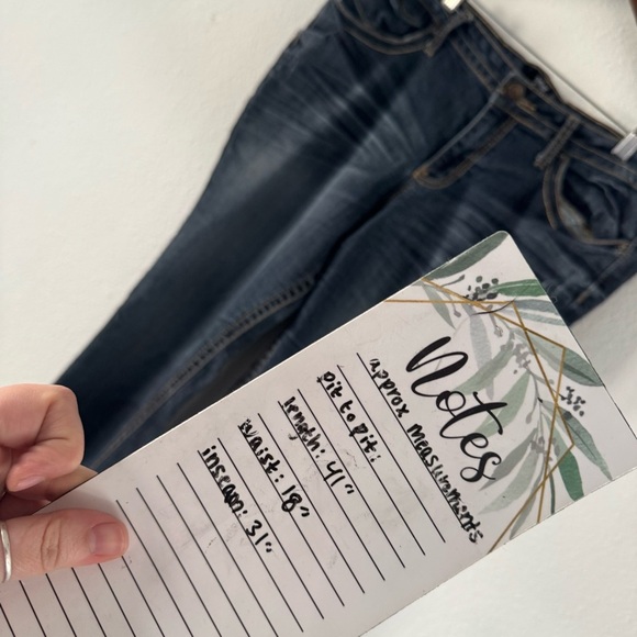 Blue Bootcut Jeans Distressed Look Plus Size 16 5-Pocket Styling Denim Everyday - Picture 10 of 11